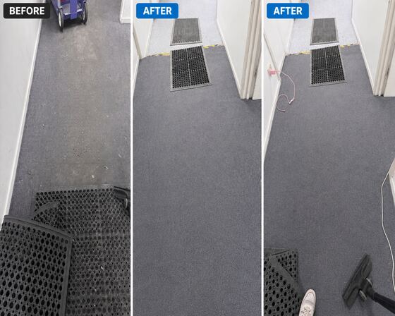 Entry matting before and after cleaning